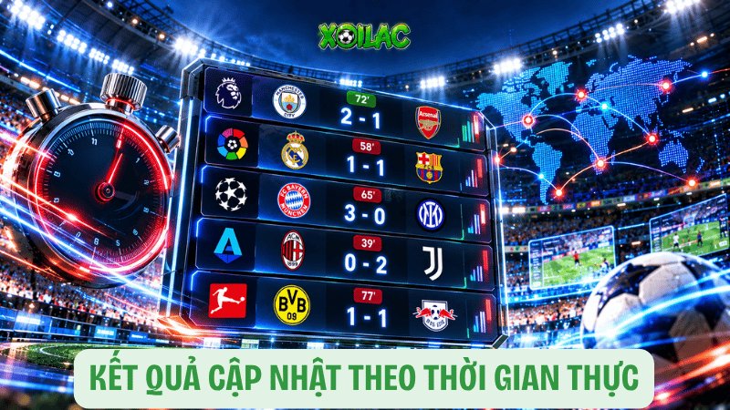 Kết quả cập nhật theo thời gian thực